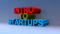 Intro to startups on blue