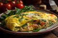 Savoury Stuffed Omelette Breakfast (AI Generated)