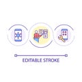 Introducing digital product loop concept icon Royalty Free Stock Photo