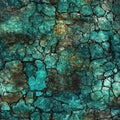 Seamless Grunge Nouveau: Teal, Gold, and Rust Abstract Fusion Backgrounds or Digital Paper