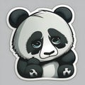 Joyful and Tearful: Kung Fu Panda Sticker Collection in Cartoon Style on White Background