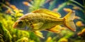 Golden Algae Eater Fish Natural Pond Cleaners for a Healthy Ecosystem and Sparkling Water Gardens Royalty Free Stock Photo