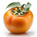 Fresh Persimmon photo white background