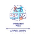 Introductory phase concept icon