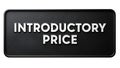 Introductory price text on textured dark rectangular button isolated on white Royalty Free Stock Photo