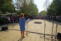 introductory speech during the Walnut Festival