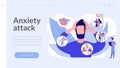 Anxiety concept landing page Royalty Free Stock Photo