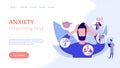 Anxiety concept landing page