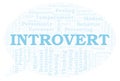 Introvert typography word cloud create with the text only. Royalty Free Stock Photo
