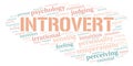 Introvert typography word cloud create with the text only. Royalty Free Stock Photo