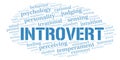 Introvert typography word cloud create with the text only. Royalty Free Stock Photo