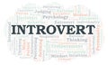 Introvert typography word cloud create with the text only. Royalty Free Stock Photo