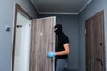 intrusion of a burglar in a house inhabited Royalty Free Stock Photo