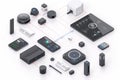 Intrusion detection and surveillance controls are managed through camera systems with broadband connectivity, ensuring real-time C