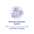 Intrusion detection system concept icon