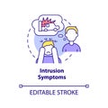 Intrusion symptoms concept icon