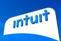 Intuit sign is displayed near business and financial software company headquarters in Silicon Valley