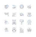 Intuitive pursuit line icons collection. Instinct, Perception, Insight, Clarity, Hunch, Sixth sense, Empathy vector and