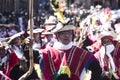 inty raymi people celebrating and dancing and singing in the streets of cusco with typical and colorful clothes-9