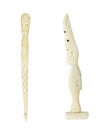 Inuit carvings made of walrus ivory and bone, tupilaq