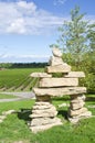 Inuit Inukshuk Standing in a Vineyard #2