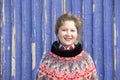 Inuit woman in Greenland. Greenlandic young Inuit woman with handmade festive garb.