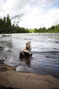 Inukshuk in Canada Royalty Free Stock Photo