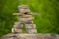 A Inukshuk - figure made of piled stones made to communicate with other people