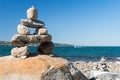 Inukshuk Rock balancing Royalty Free Stock Photo