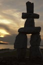 Inukshuk at sunset, BC.