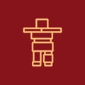 Inukshuk. Vector illustration decorative design