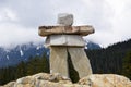 Inukshuk, Whistler Olympic Park, Canada Royalty Free Stock Photo