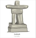 Inuksuk canada hand drawing vector illustration