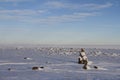 Inuksuk Inukshuk along the coastline north of Arviat