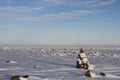 Inuksuk Inukshuk along the coastline north of Arviat