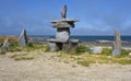 Inuksuk at the shore of the Hudson Bay.