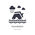 inundation icon. isolated inundation icon vector illustration from insurance collection. editable sing symbol can be use for web