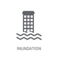 Inundation icon. Trendy Inundation logo concept on white background from Insurance collection