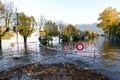 Inundation of lake Maggiore at Locarno Royalty Free Stock Photo