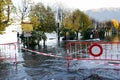 Inundation of lake Maggiore at Locarno Royalty Free Stock Photo