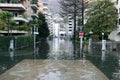 Inundation of lake Maggiore at Locarno Royalty Free Stock Photo