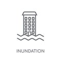 Inundation linear icon. Modern outline Inundation logo concept o