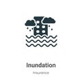 Inundation vector icon on white background. Flat vector inundation icon symbol sign from modern insurance collection for mobile