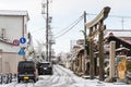 Inuyama city in winter Royalty Free Stock Photo