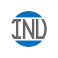 INV letter logo design on white background. INV creative initials circle logo concept. INV letter design