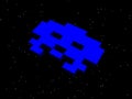 Invaders, space invaders! Blue alien ship Royalty Free Stock Photo