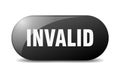 invalid button. sticker. banner. rounded glass sign Royalty Free Stock Photo