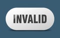 invalid button. sticker. banner. rounded glass sign Royalty Free Stock Photo