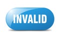 invalid button. sticker. banner. rounded glass sign Royalty Free Stock Photo