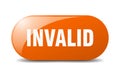 invalid button. sticker. banner. rounded glass sign Royalty Free Stock Photo